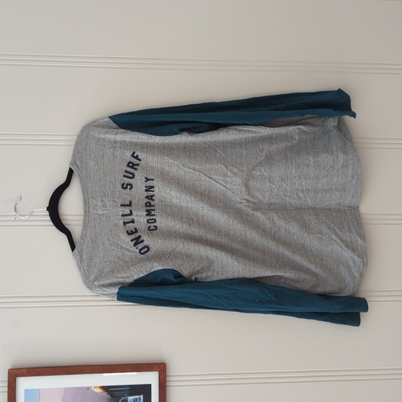 O'neill grey & blue long sleeve tee in medium - Picture 2 of 3